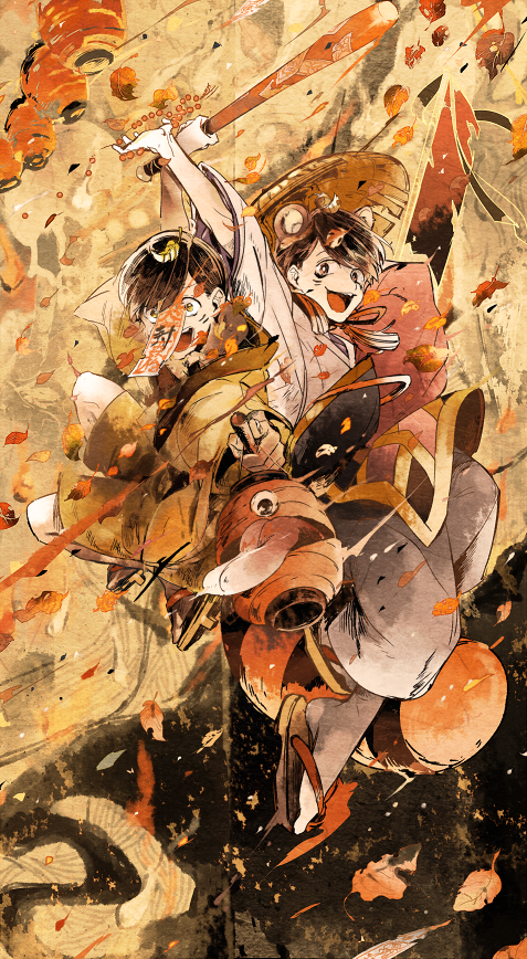 「ろくろっ首と化け狸 」|：𝕔：のイラスト