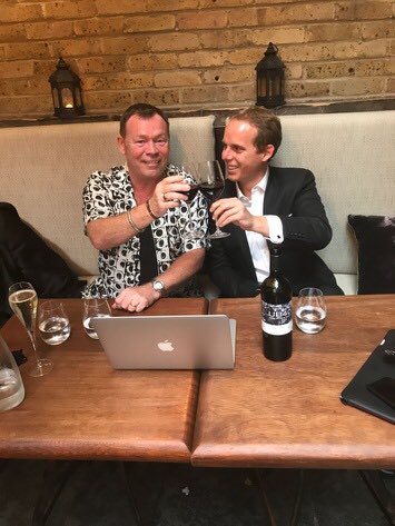 UB40's tweet photo. Ali and Jérome Jacober founder and CEO of  Eminent Life the creators behind the beautiful Bordeaux Supérieur Red Red Wine @EminentLifeLtd https://t.co/RFzVR8Z7vm