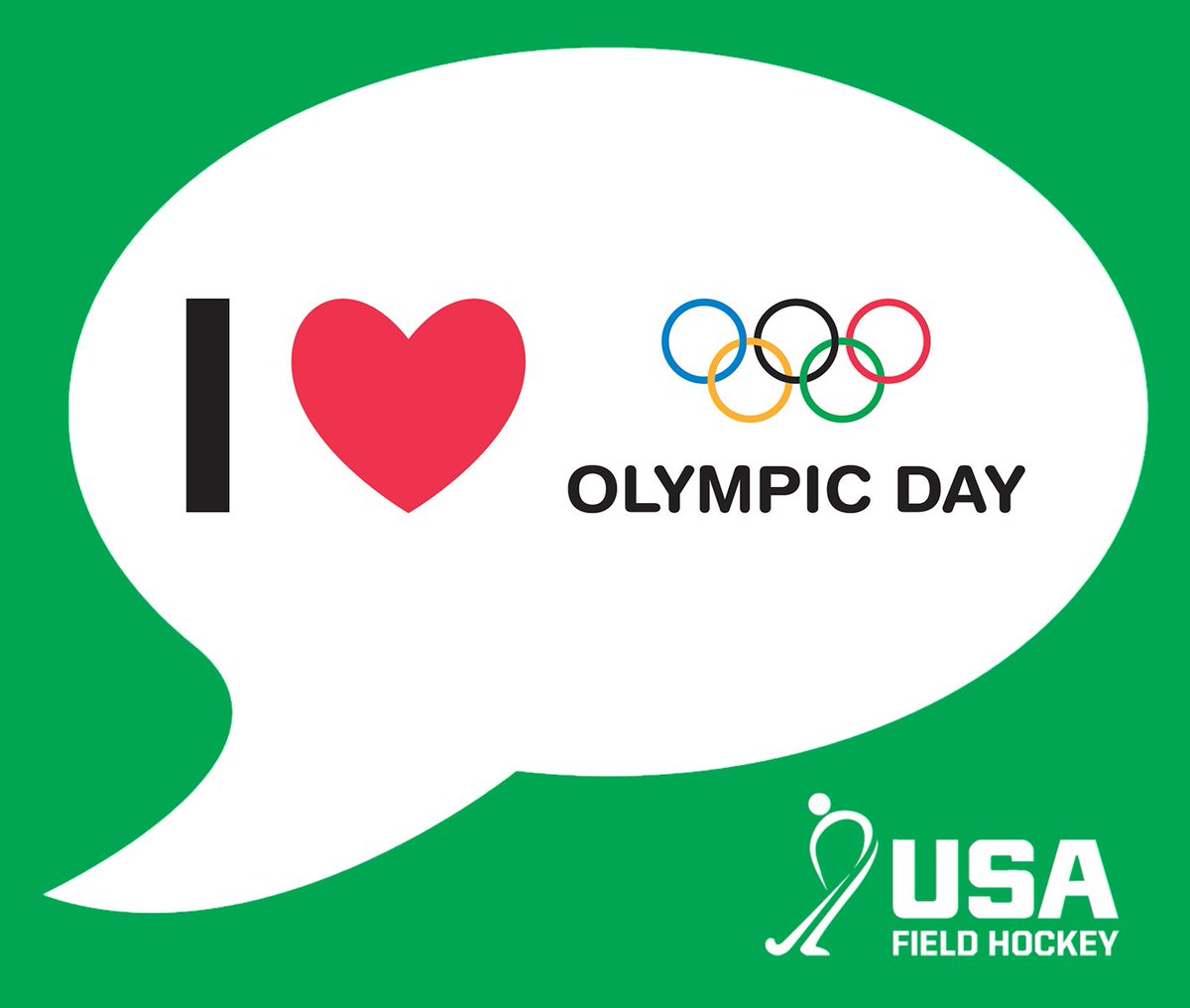 USAFieldHockey's tweet photo. Happy #OlympicDay from USA Field Hockey! Tag and share with us what you plan to do today to celebrate! 🇺🇸 https://t.co/BgClRZLIvu