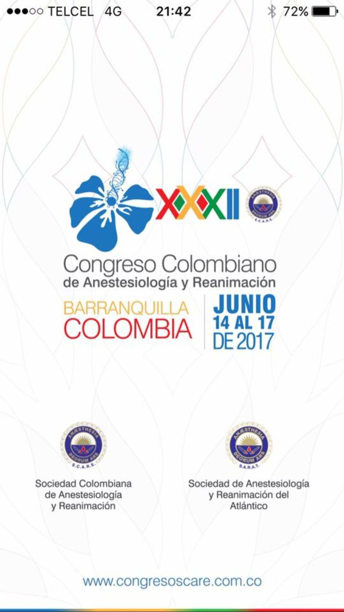 medcomflow's tweet photo. XXXII Congreso Colombiano de Anestesiología y Reanimación https://t.co/0T6chOLwkE #ColAnest2017 #Totaltrack https://t.co/n54H8IO3aH