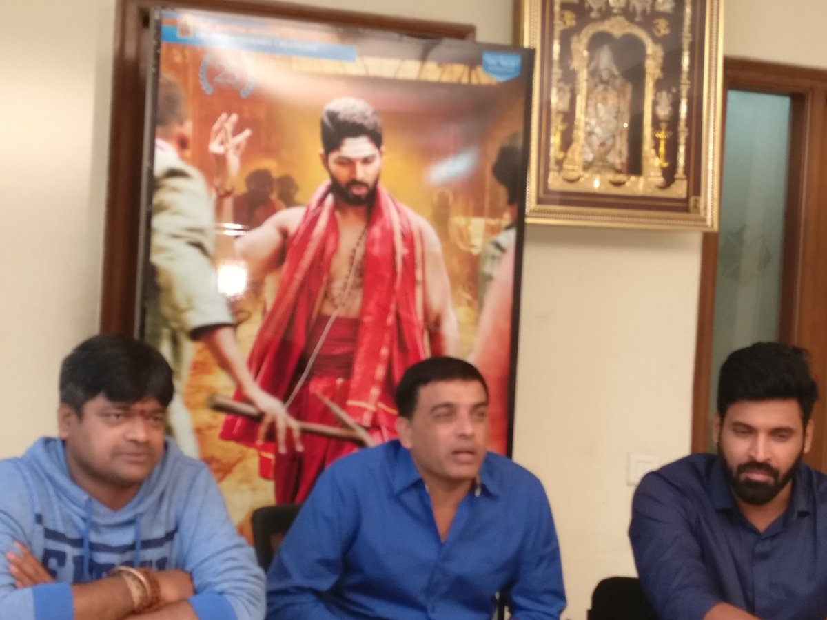 vamsikaka's tweet photo. Director Harish Shankar, Producer Dil Raju &amp; Actor Subbaraju talking about #DuvvadaJagannadham Success. https://t.co/bkQiRUNMj4