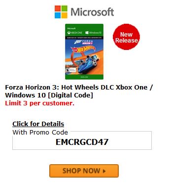 Forza Horizon 3 - Hot Wheels DLC XBOX One / Windows 10 CD Key 