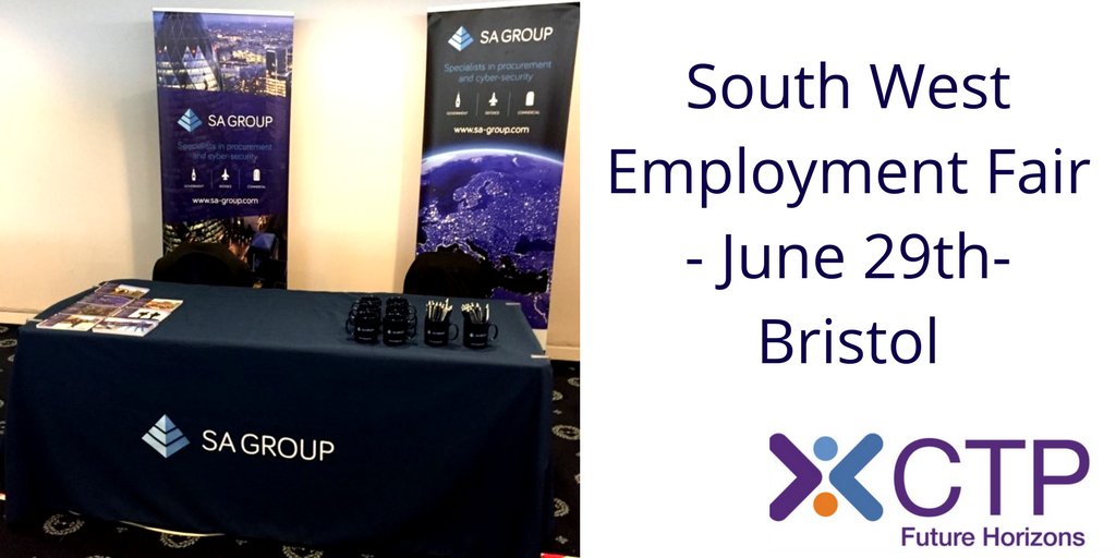 SAGroupUK's tweet photo. SA Group recruitment will be attending the CTP South West Employment Fair. We're looking forward to seeing you there. @CTPinfo #exforcesjobs https://t.co/m4g1NYoSf0