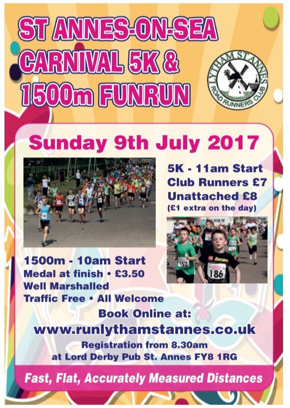 JacqRyanMurray's tweet photo. St Annes on Sea Carnival 5k and 1500m Fun Run #stannescarnival #LSARRC https://t.co/d9neOcvaPJ
