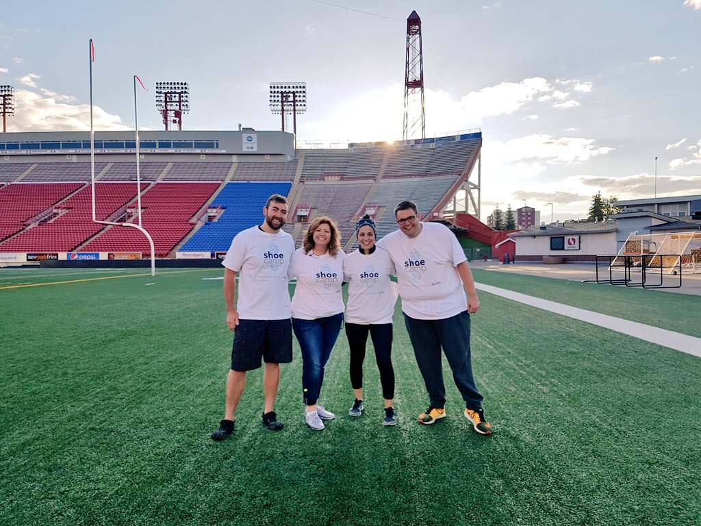 About to get things started at #McMahonStaidum with @Starling_Geoff <a href="/AngelaKnightCBC/">Angela Knight</a> <a href="/Shereenkanga/">Shereen Kangarloo</a> <a href="/thefatproject/">FAT Project</a> #ShoeCamp 👟