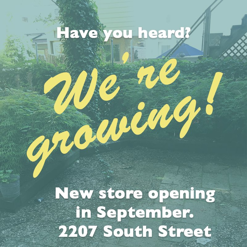 MomosTreeHouse's tweet photo. Big news! We're expanding to 2207 South Street. Stay tuned for details... https://t.co/V72MZlztkO https://t.co/HoCt1R958Z