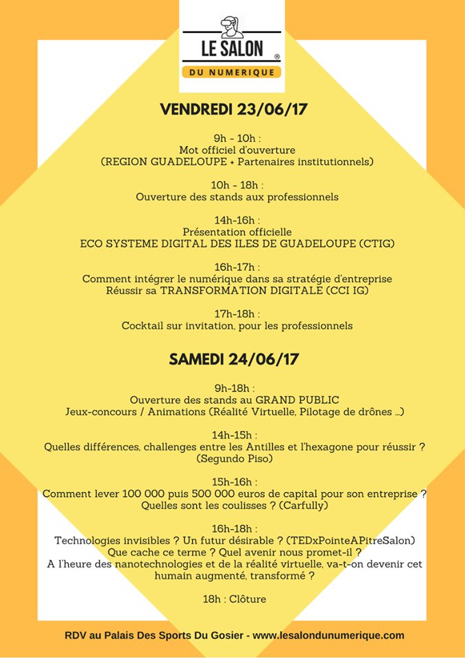 PDSgosier's tweet photo. Nous vous attendons à partir d'aujourd'hui au Salon du Numérique au Palais des Sports du Gosier! #Salondunumerique #Guadeloupe #Gosier https://t.co/QJS6WXyZXe