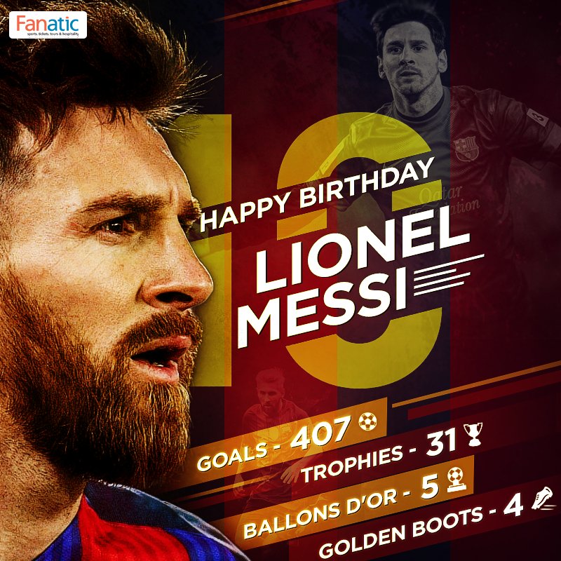 With Lionel Messi turning 30 today, Fanatic wishes the football genius a Happy Birthday. 