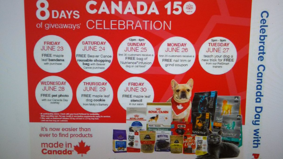 PetsmartLondon's tweet photo. 8 days of giveaways! Today is Free Maple Leaf bandana with purchase (while quantities last) https://t.co/Zo0NMm1HDR
