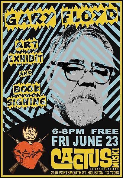 cactus_music's tweet photo. Weekend kickoff TODAY 6/23 w/ @jonwolfe new cd release in-store at 4:30PM & punk legend #GaryFloyd book signing/art exhibit at 6PM! https://t.co/Suu8aFwM9g