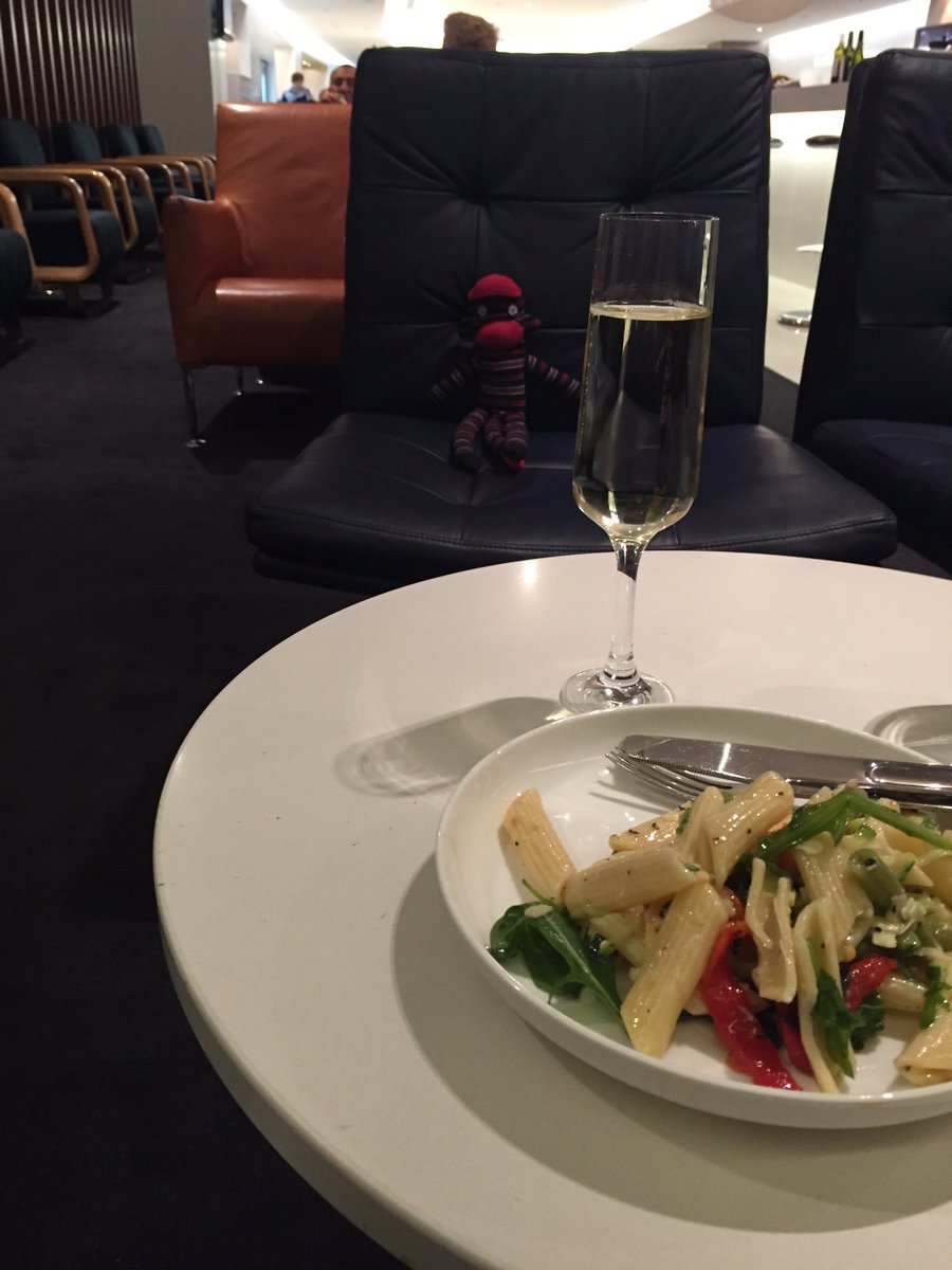 Im_Molly_Monkey's tweet photo. Ready for my next adventure and there is only one way to travel after all that time in the bush #businessclass #monkeybusiness #qantaslounge https://t.co/cDC2iQtb8I