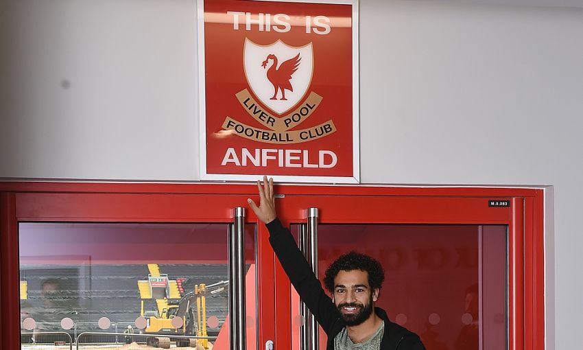 Mohamed #Salah first tour at Anfield.
[📸: <a href="/LFC/">Liverpool FC</a>]