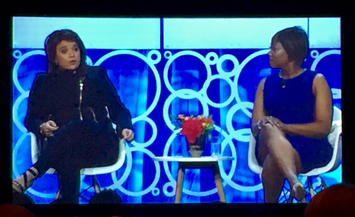 Fantastic discussion abt the current state of media in the US w/ two badass women, <a href="/ananavarro/">Ana Navarro-Cárdenas</a> and <a href="/JoyAnnReid/">Joy Reid (Unemployed Former Host Parody Account)</a>! #BlogHer17