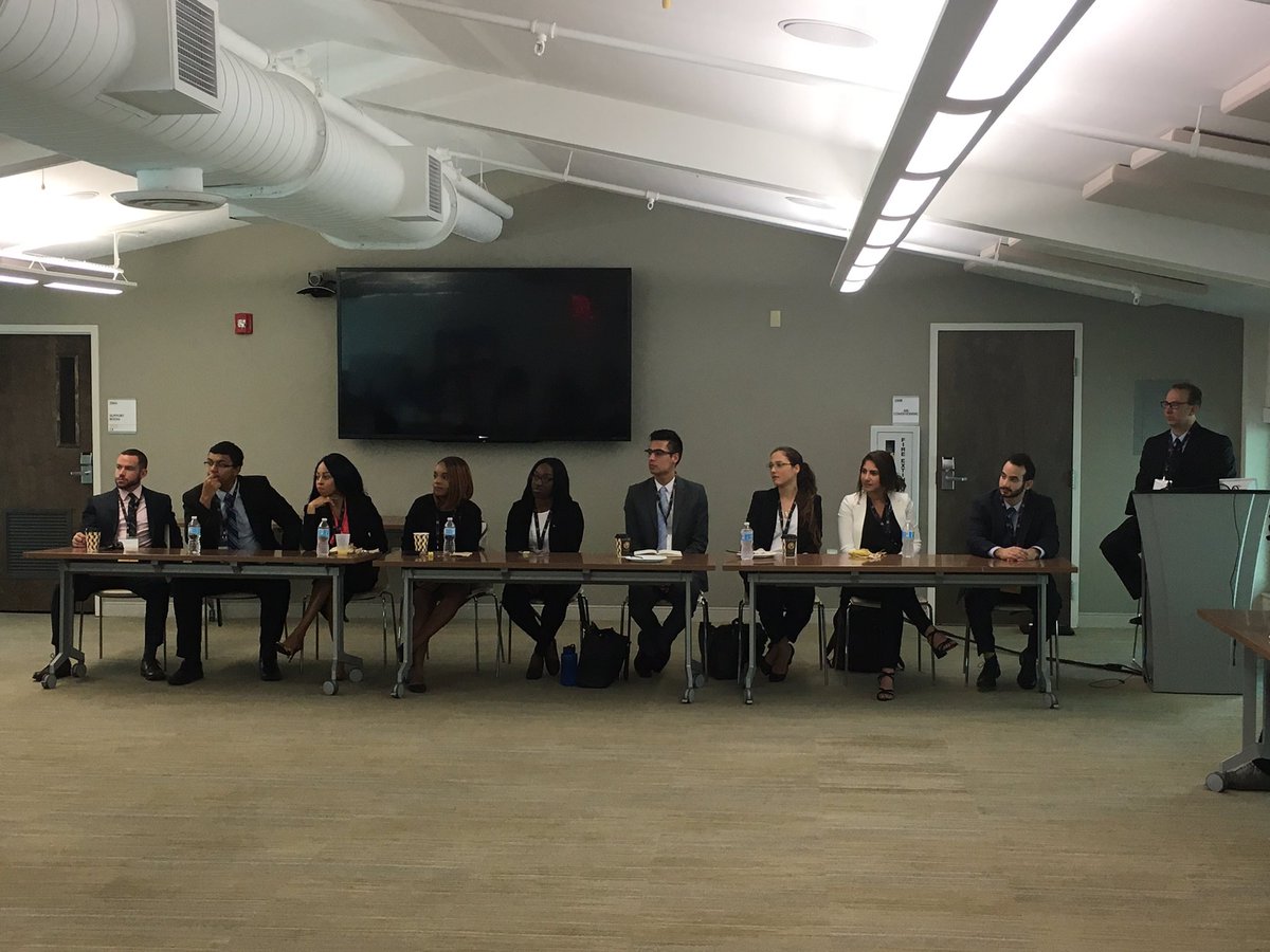 Toppel's tweet photo. Thanks @ktatalentscout for moderating our student panel. It's a great way to kick off day 2 of HireACane Academy! #HireACane #HACAcademy https://t.co/YqefJIpkXX