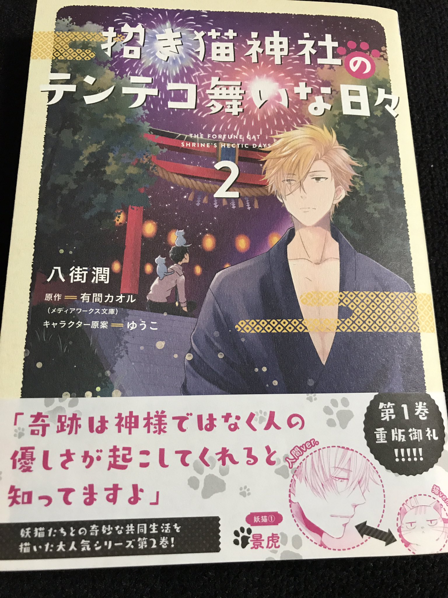 有間カオル 8 6宝島社より新刊発売 Pa Twitter コミック招き猫神社のテンテコ舞いな日々2巻の見本誌が届きました 6月30日発売です 虎が相変わらずイケメンで シーとヒーが可愛いです よろしくお願いします
