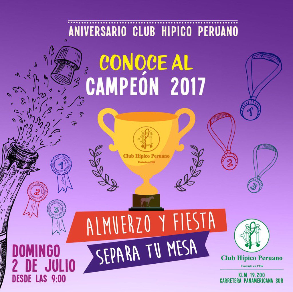 hipico_peruano's tweet photo. Club Hipico Peruano, ven a disfrutar la fiesta ecuestre! @OtiuraG @Natalia_Malaga @ipdcomunicacion @CarlosZapater https://t.co/gSOUfDXbUA