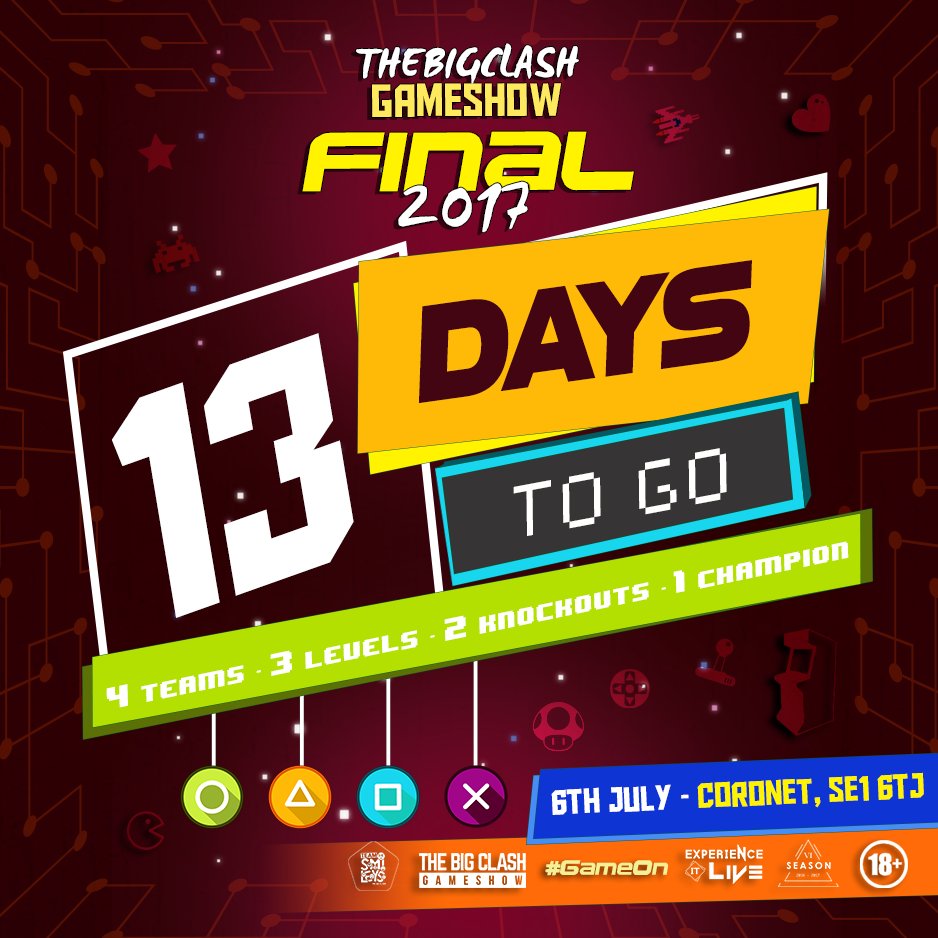 TheBigClash's tweet photo. #Fact it's not Friday the Thirteenth. But its Friday and we have 13 days to go till #TheBigClash Final 2017 https://t.co/OKATJwGsVs