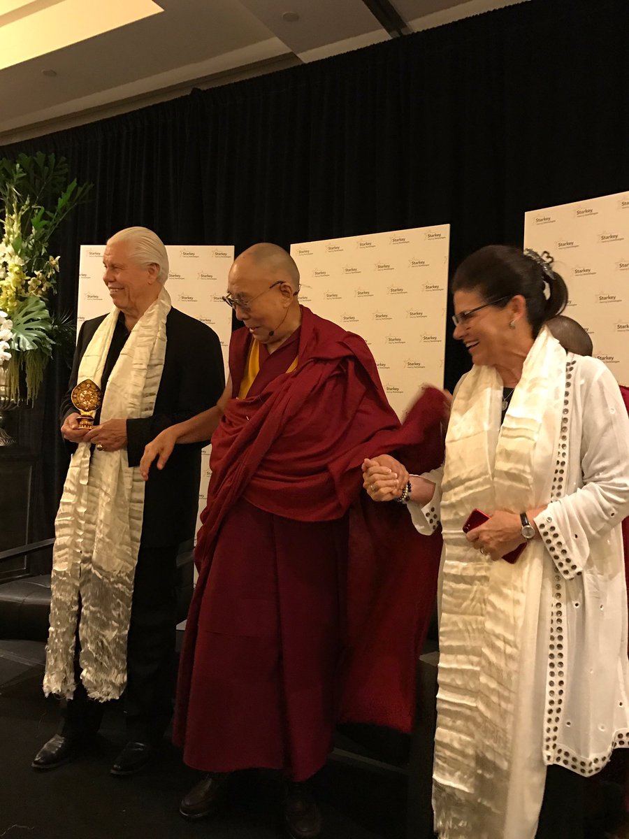 TaniAustin's tweet image. Yesterday was Great Day for @starkeyhearing @genesimmons @DalaiLama visits our employees giving the message of Caring! 🌟