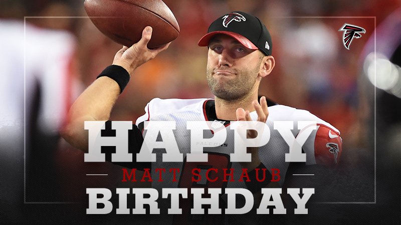 To wish Matt Schaub a happy birthday! 

Matt has 6  career TD passes in Atlanta. 