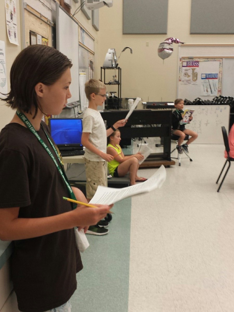 DarlaLenz's tweet photo. @fineartexpl @cpsfinearts Theater work on a student written play!  Fine arts explorers are awesime https://t.co/MlY98Wx3MP