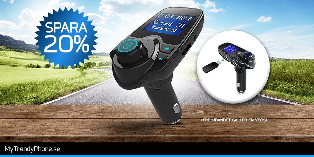 MyTrendyPhoneSe's tweet photo. Nya biltillbehör kommer alltid till nytta. Spana in denna T11 Bluetooth FM-sändare och njut av din resa!
https://t.co/Rptmh9gEXS
#MTP https://t.co/YGOZ3dnDFY