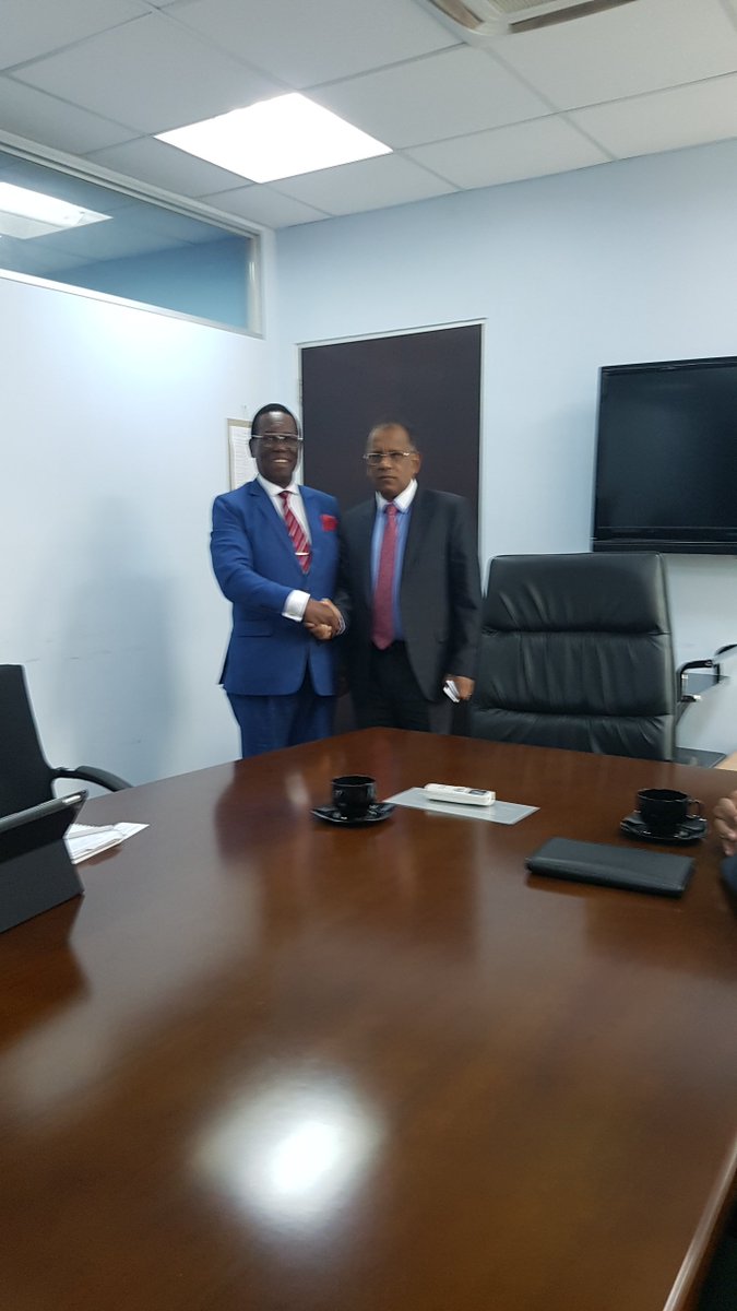 johnMapondera's tweet photo. Meeting with Hon. Soomilduth BHOLAH Minister of Business, Enterprise and Cooperatives, Republic of Mauritius https://t.co/9xqdLxQQWZ