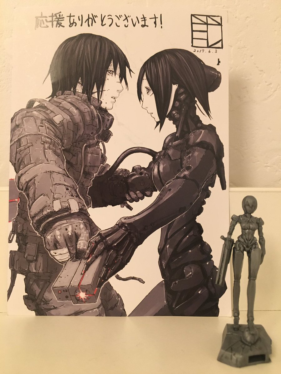 Kp على تويتر 来場者プレゼントのポストカードもらったよ あの無表情なサナカンが やけに可愛らしいですがw フィギュアは前回の来場者プレゼント Blame Anime 霧亥 サナカン 弐瓶勉