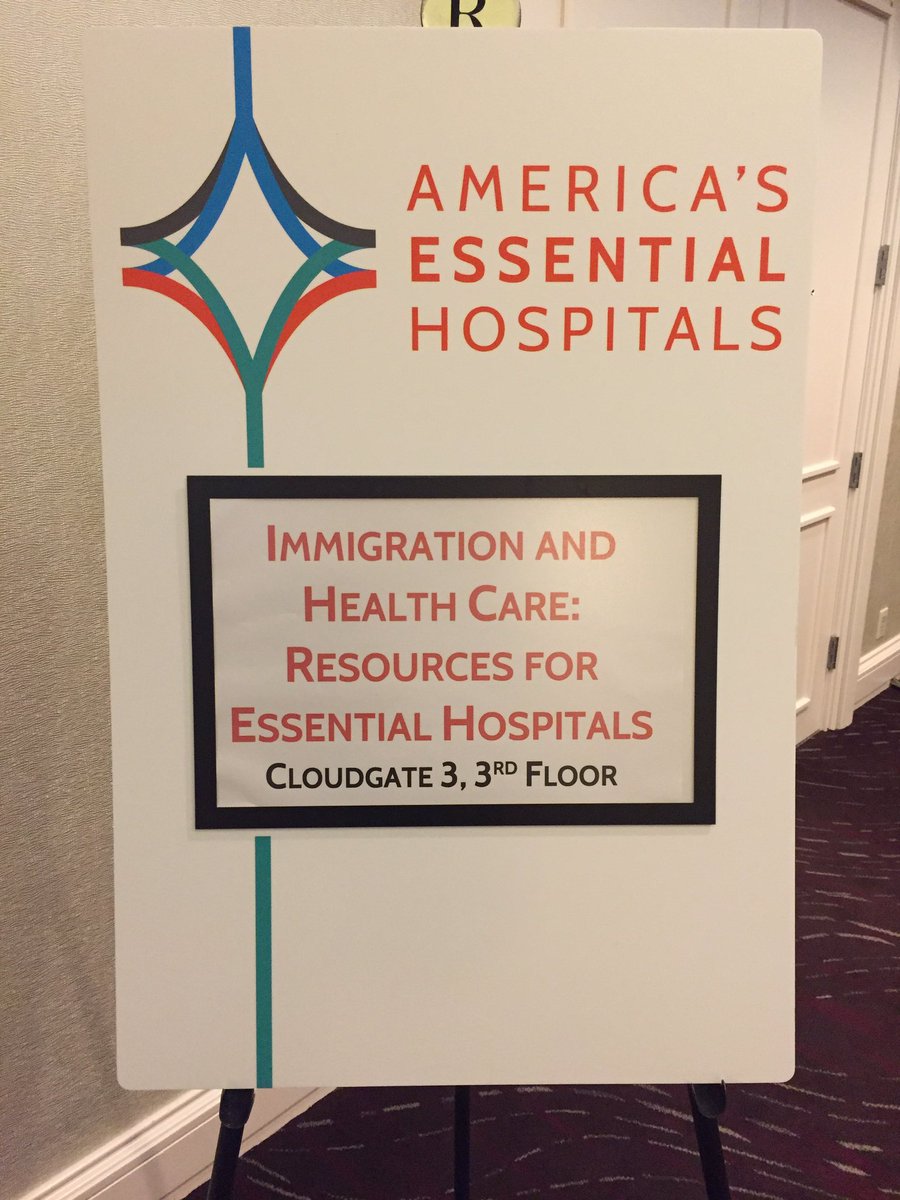 OurHospitals's tweet photo. #Immigration policy will impact #essentialhospitals - #VITAL2017 learning what to expect from @SinaiChicago &amp; our policy expert Shahid Zaman https://t.co/ruhW8wdxCz