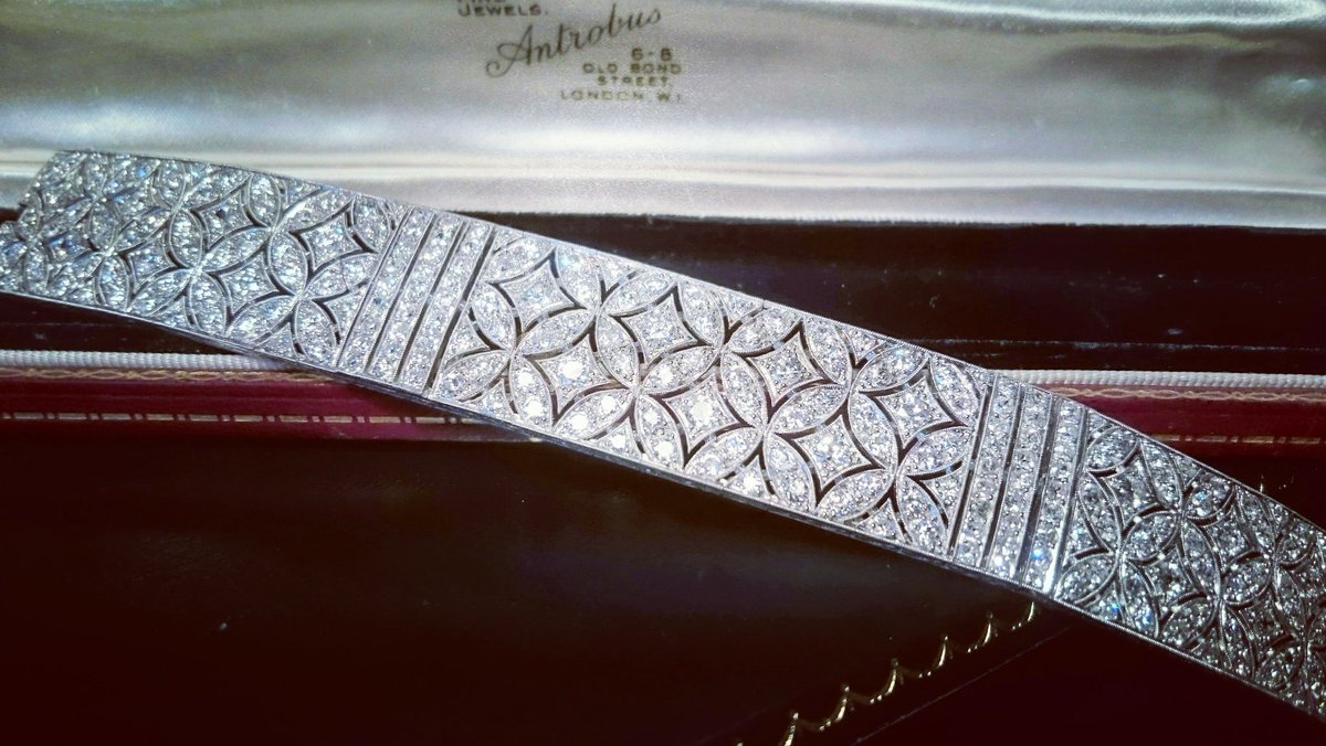 French Deco bracelet with 12ct of dazzling old cut diamonds <a href="/Fortnums/">Fortnum & Mason</a> <a href="/BazaarUK/">BazaarUK</a> <a href="/BritishVogue/">British Vogue</a> <a href="/TheJewelleryEd/">The Jewellery Editor</a> @TheSTStyle <a href="/TatlerUK/">TatlerUK</a>