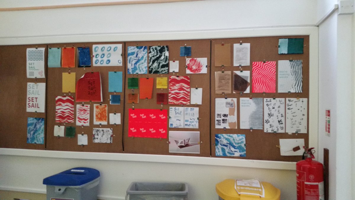 SetSail2017's tweet photo. Some of the development work for the degree show, so many ideas, paper stocks, a whole load of printmaking and patterns https://t.co/t8mALb7EPT
