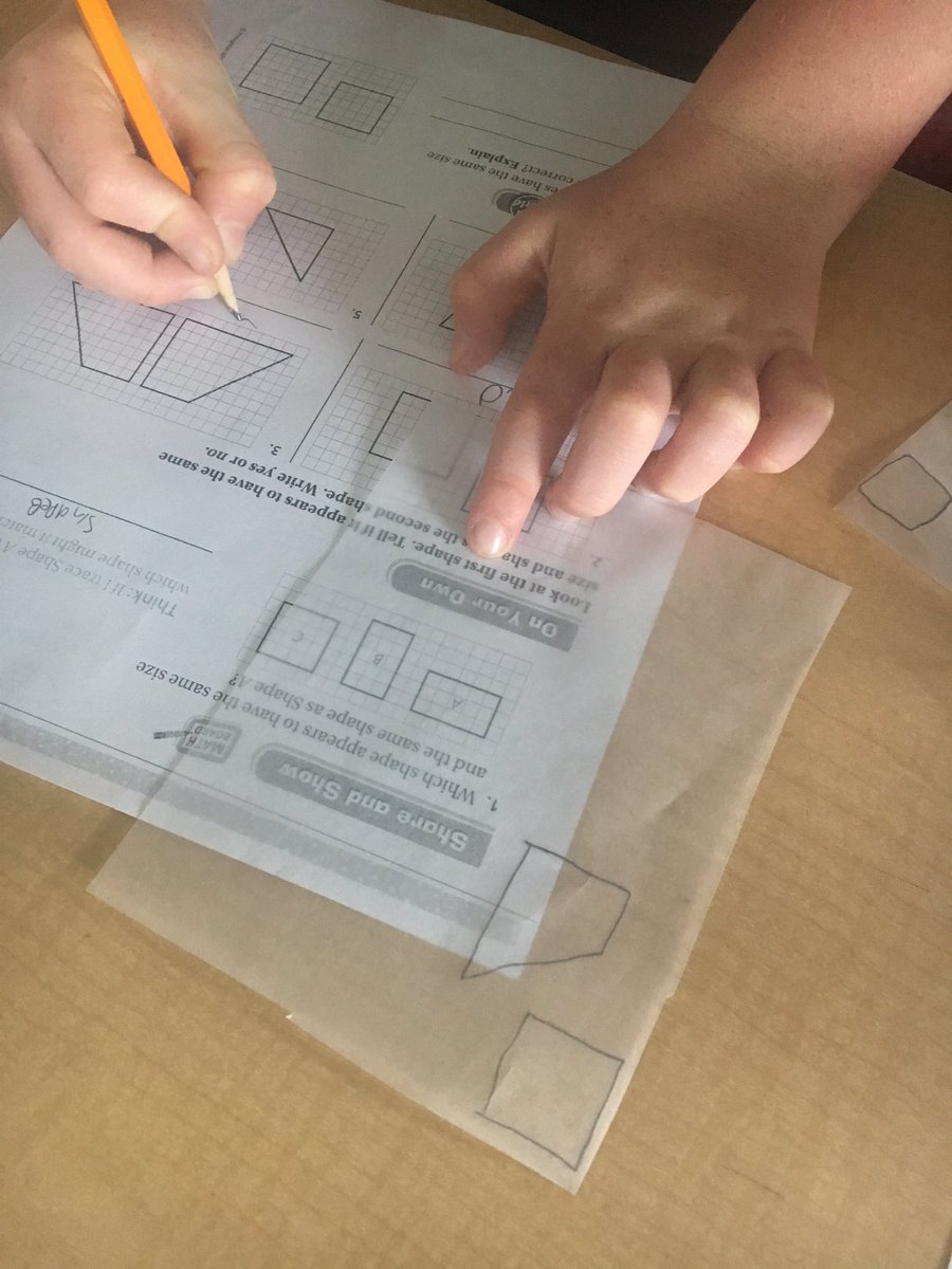 CheriIngle202's tweet image. Using tracing paper to compare shape and size @edgar_murray @Diabolical_Mr_F #MarhFun #stcr13 #SummerSchoolMath