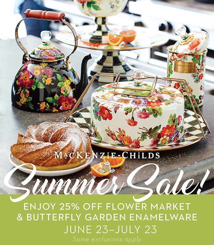 parkleigh's tweet photo. Enjoy 25% off MacKenzie-Childs Flower Market and Butterfly Garden (with a few exceptions). Now thru 7/23! https://t.co/3j3xooFw7U