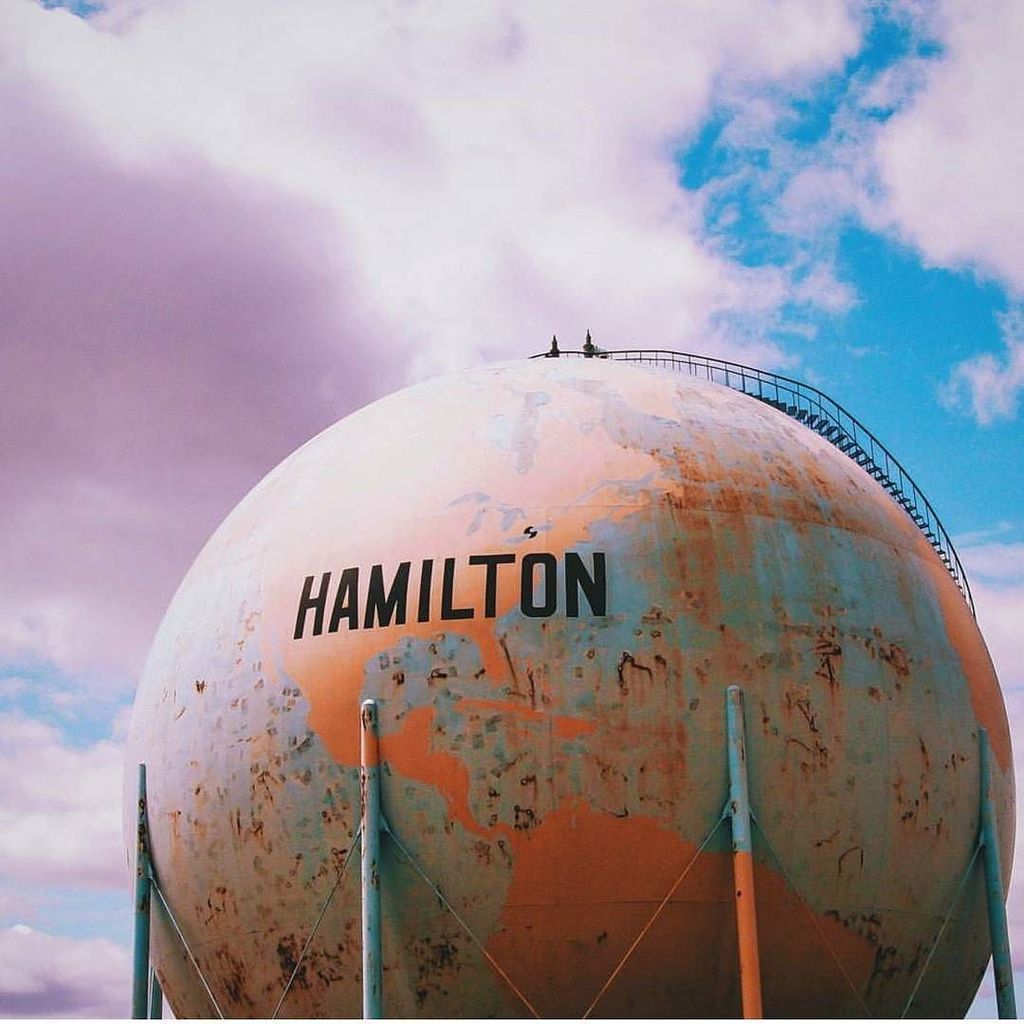 SO_HamOnt's tweet photo. Word on the street is this methane globe is getting a facelift! 
What would you like to see done to this globe? 
Photo by @hellothisissteve… https://t.co/E7mWh1sicK