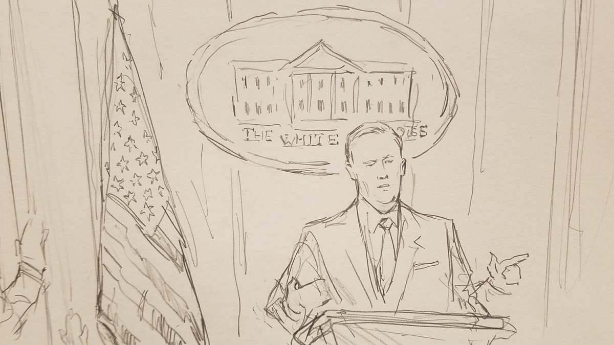 JasonKMorrell's tweet photo. This is what we've come to guys... @CNN forced to send sketch artist to WH briefing since they closed it off to us 🤣 credit: Bill Hennessy https://t.co/LHfDnqY6jN