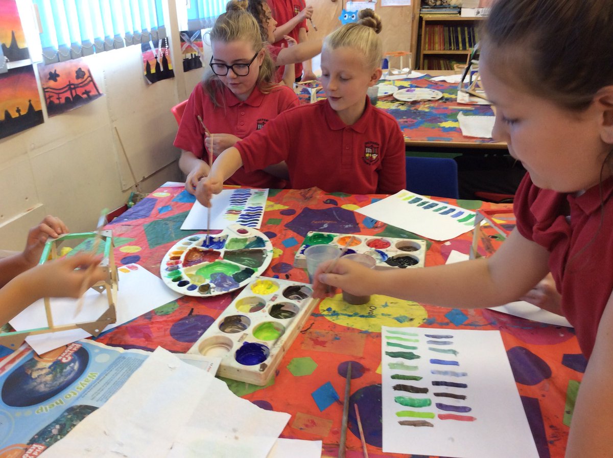 ClassRWvic's tweet photo. Colour mixing and painting our toy cars!  #art https://t.co/pCuUClkR8c