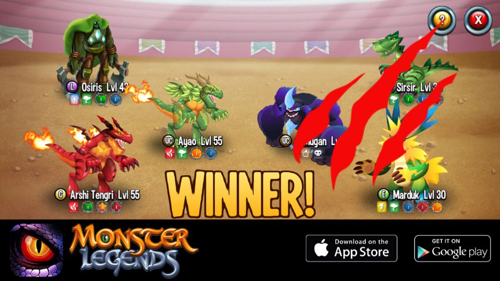 I rule at the Monster Legends Arena! If you dare to challenge me, start collecting monsters! m.onelink.me/8651e4be