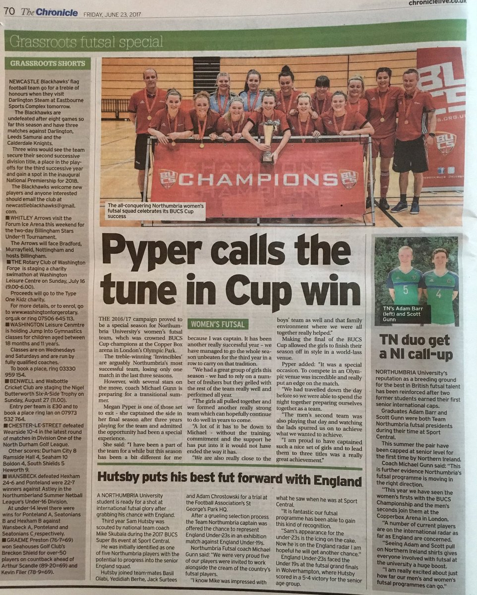 paperclipit's tweet photo. Looks like Wordy One Simon went Futsal crazy this week in @ChronicleLive https://t.co/4aGw1DNFZ5