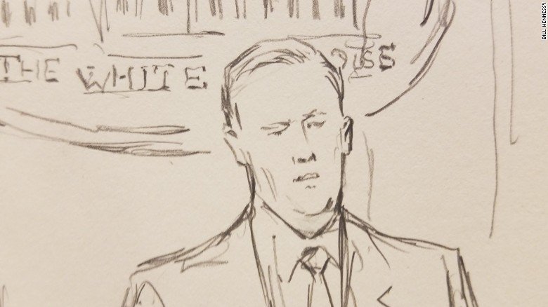 CNN's tweet image. The White House has been prohibiting cameras at some press briefings, so we sent a sketch artist cnn.it/2s4Ryl3