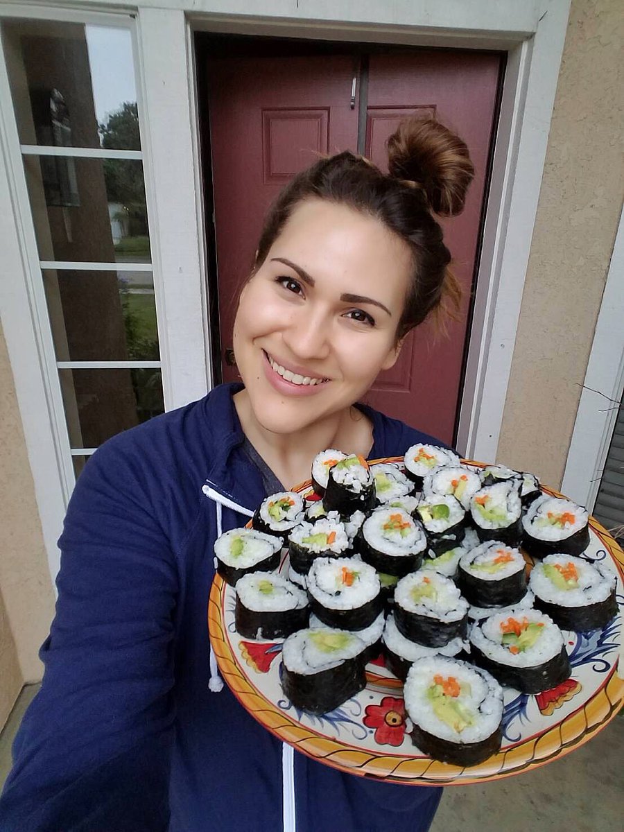 HangryVegans's tweet photo. We are the Sushi masters!
(not really 😂) but we were so proud of our first time creating these rolls we had to take some selfies &amp;show off! https://t.co/wAanUNA7kY