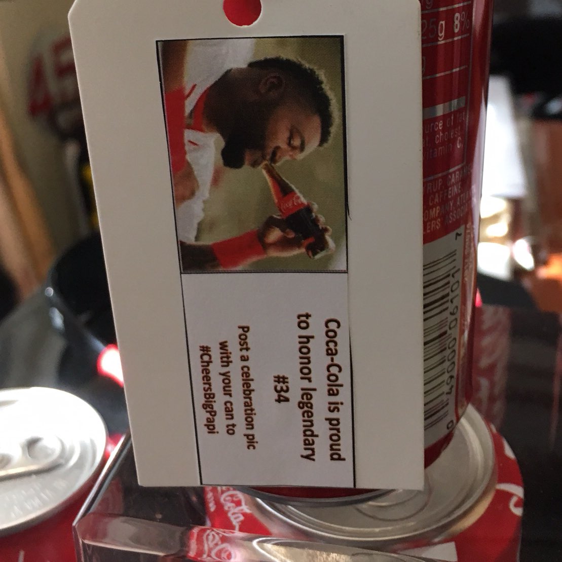 RedSox's tweet photo. You know you're a big deal when @CocaCola makes you this! 
#CheersBigPapi https://t.co/hD8DPfZNBh