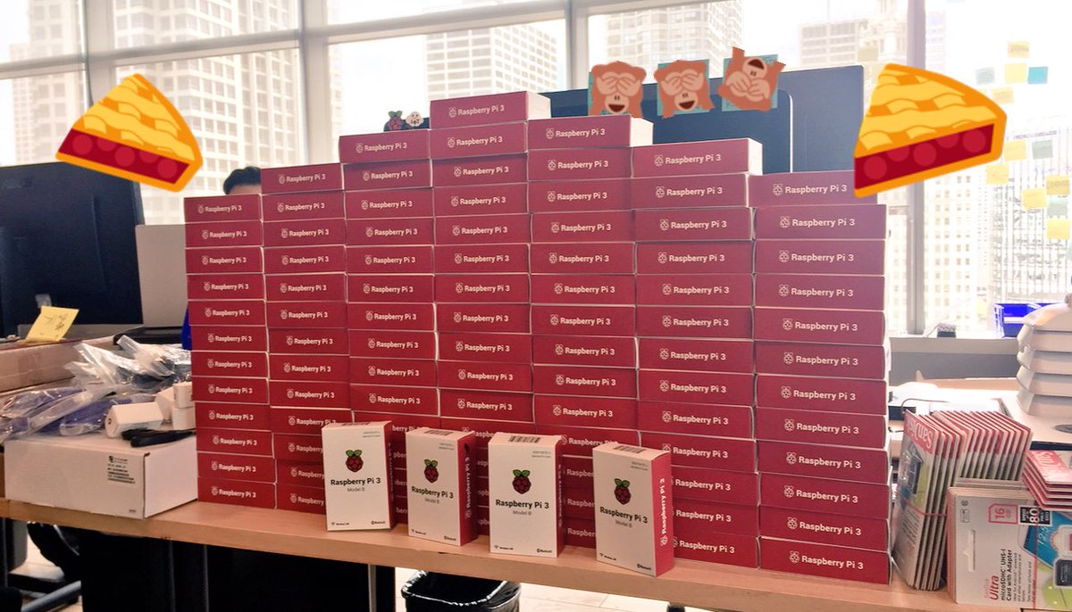 benstr's tweet photo. Always curious what 100 #RaspberryPi would look like 🤔.... I still don't know, here's 97. #HologramSecretProject clue 😉 https://t.co/UWVwYs6bcv