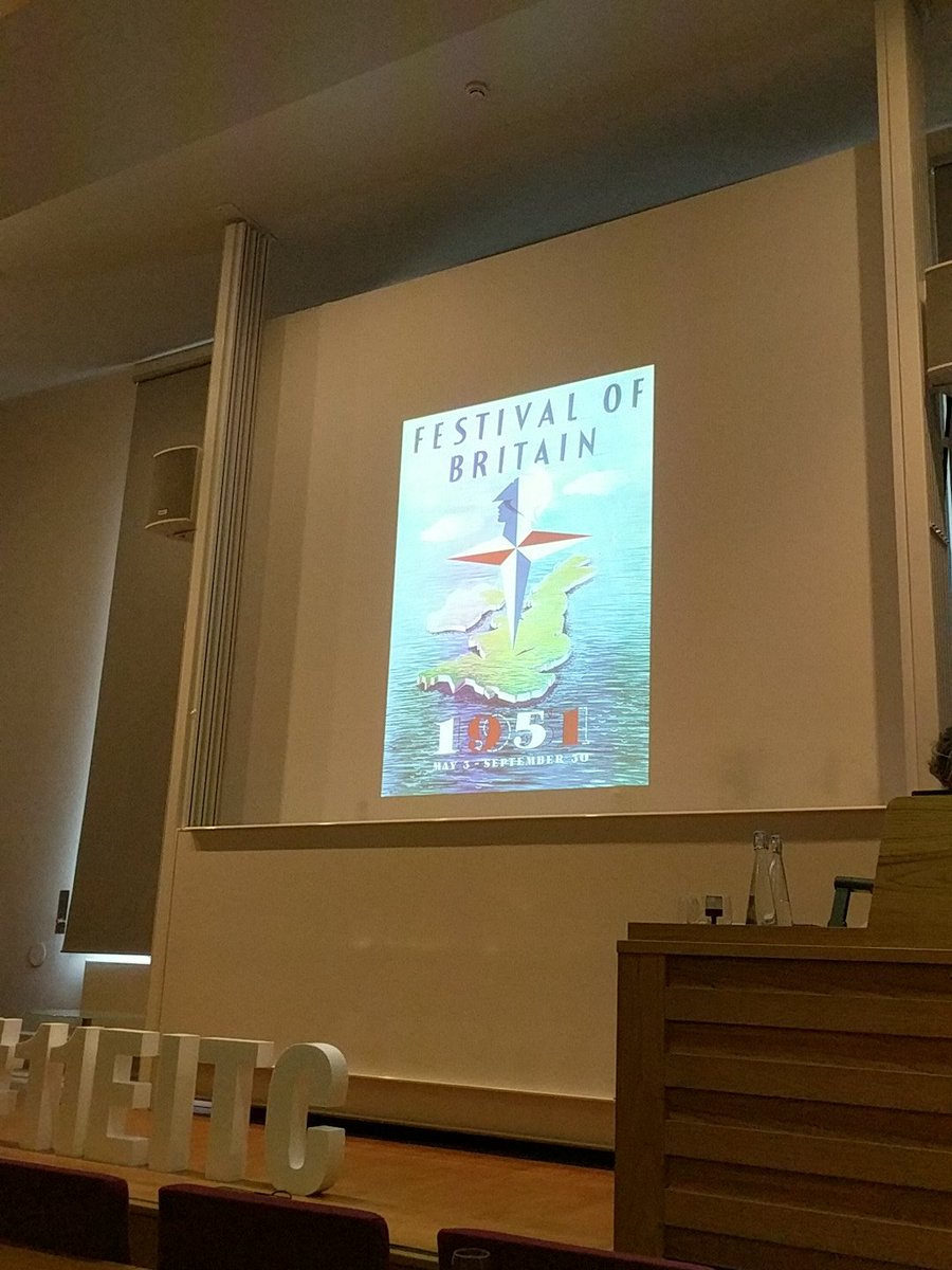 helencoulshed's tweet photo. Inspiring talk from @southbankcentre which was the epicentre of a festival in the 50s that tried to show what Britain was good at #11eitc https://t.co/i1Ac893W9e