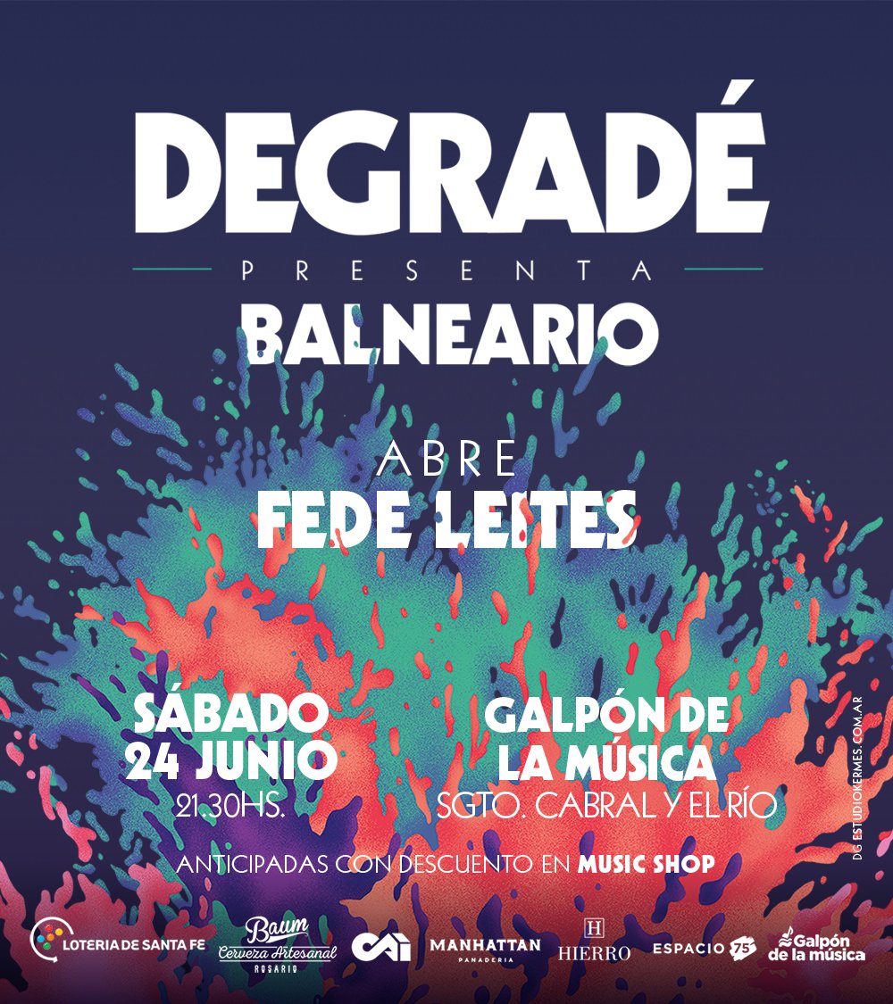 Espacio75's tweet photo. @degraderosario  presenta su nuevo disco "Balneario", editado a través de "crowdfunding". / + info: https://t.co/UvYTQeuLwD https://t.co/1ZOHh3PGjQ