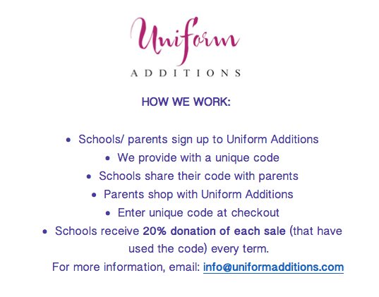 UniformAddition's tweet photo. How does #UniformAdditions work, we hear you say? 
Well here you go! 
#mumblogger #fblogger #fundraisefriday #parents #primaryschool https://t.co/C6qYyWXhU7