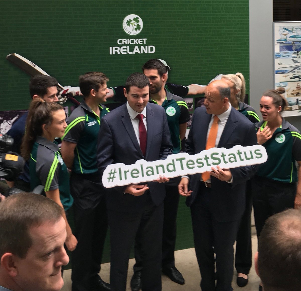 PaulRoweET's tweet photo. Delighted representing @EducateTogether at @CricketIreland@ICC celebration of #IrelandTestStatus. Historic inspiration to young players! https://t.co/qVbgbIZIqG
