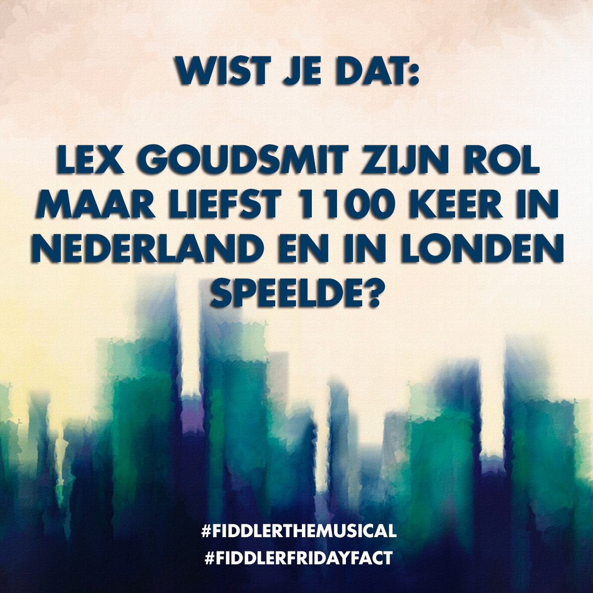 Fiddler_NL's tweet image. Wisten jullie dat Lex Goudsmit, Tevye in de musical van 1966, zijn rol maar liefst 1100 keer in Nederland en in Londen speelde?