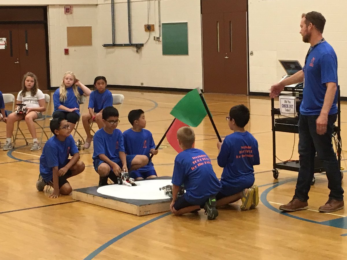 DrShieldsIELC's tweet photo. Last day of D93's Summer STEM Camp with Robotics competition. It had all of the excitement of a 7th game of a "world's series." https://t.co/OPf6AcpF9e