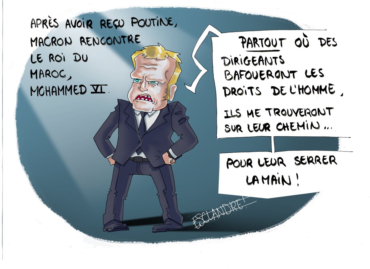 LeQuerelleur's tweet photo. Emmanuel #Macron le justicier des droits de l'homme / #LREM #Gouvernement #Solidarité #EnMarche #dessin https://t.co/njbkgBOY9N https://t.co/oZGijeU0oY