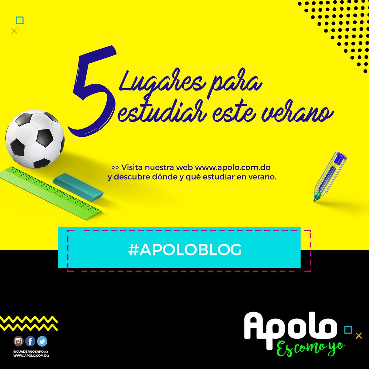 CuadernosApolo's tweet photo. #ApoloBlog tiene nuevo post: Campamentos y Cursos para pasar un verano increíble > Ver aquí 👉https://t.co/49g40FWUB4 #apoloescomoyo #genial https://t.co/nvYPqsqCiL