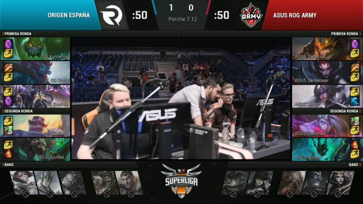 Picks y Bans de la segunda partida. Allá vamos